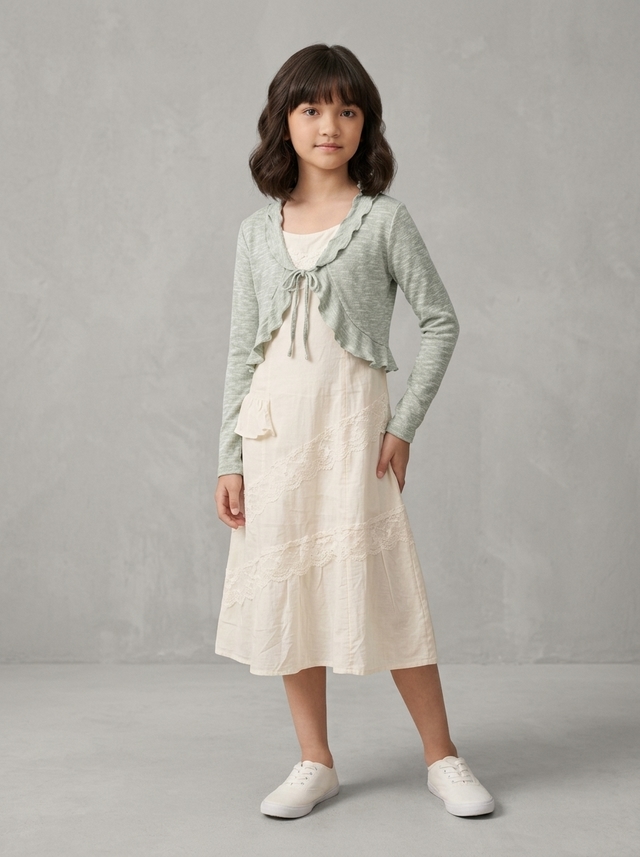Dress Girls Ethereal Ivory — tampilan lain