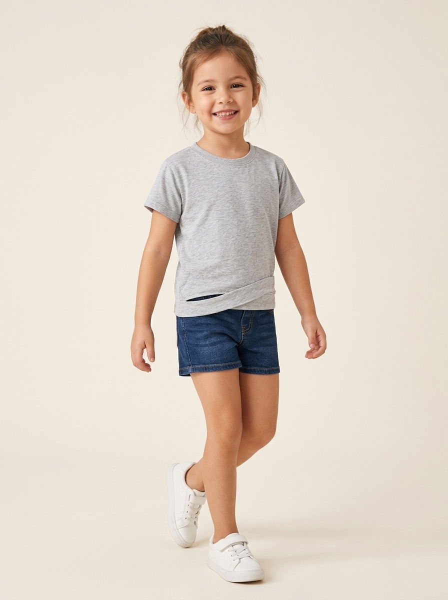 Tops Girls Glace Popular Simple Casual