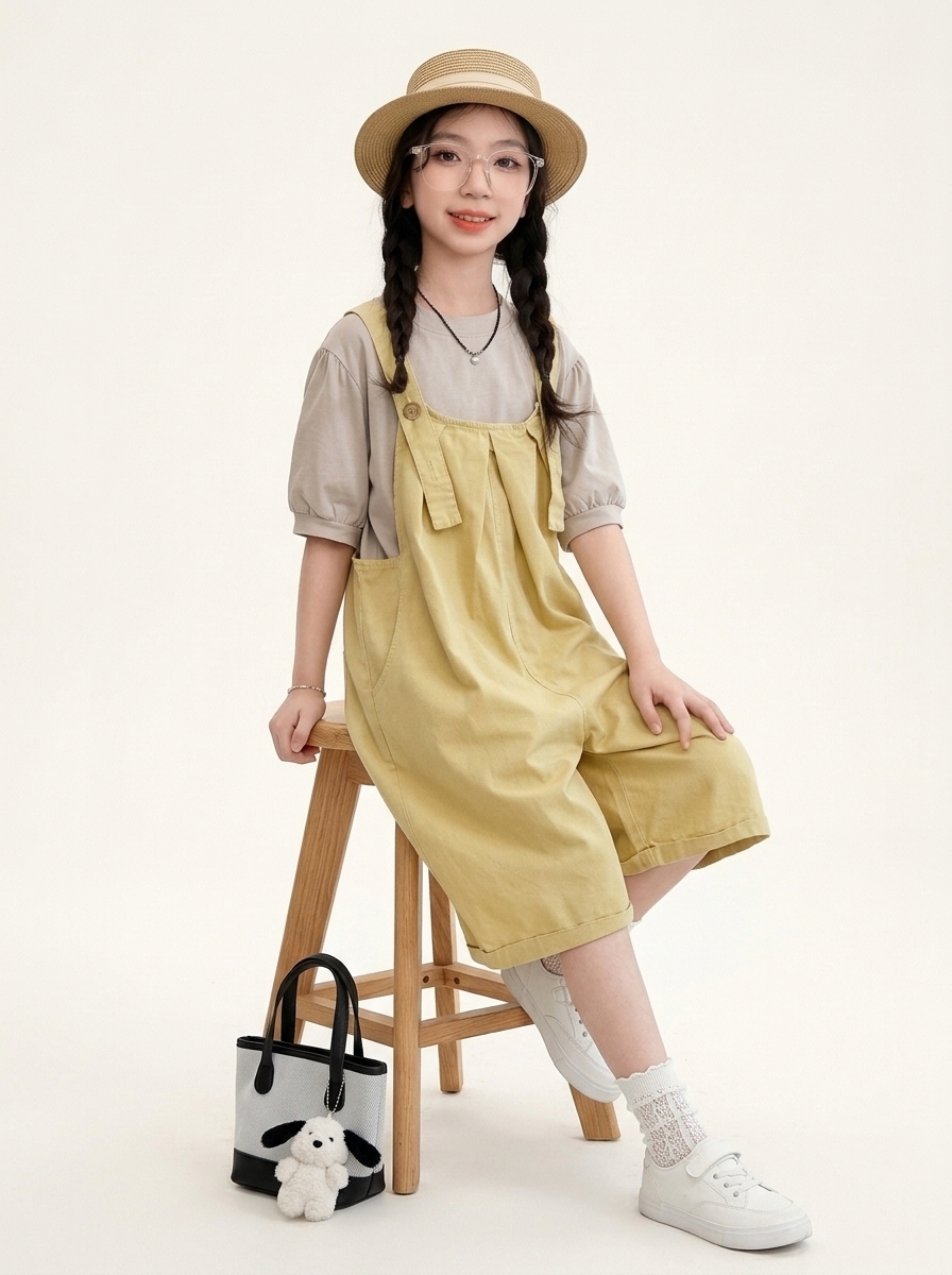 Set Girls Khaki Charm