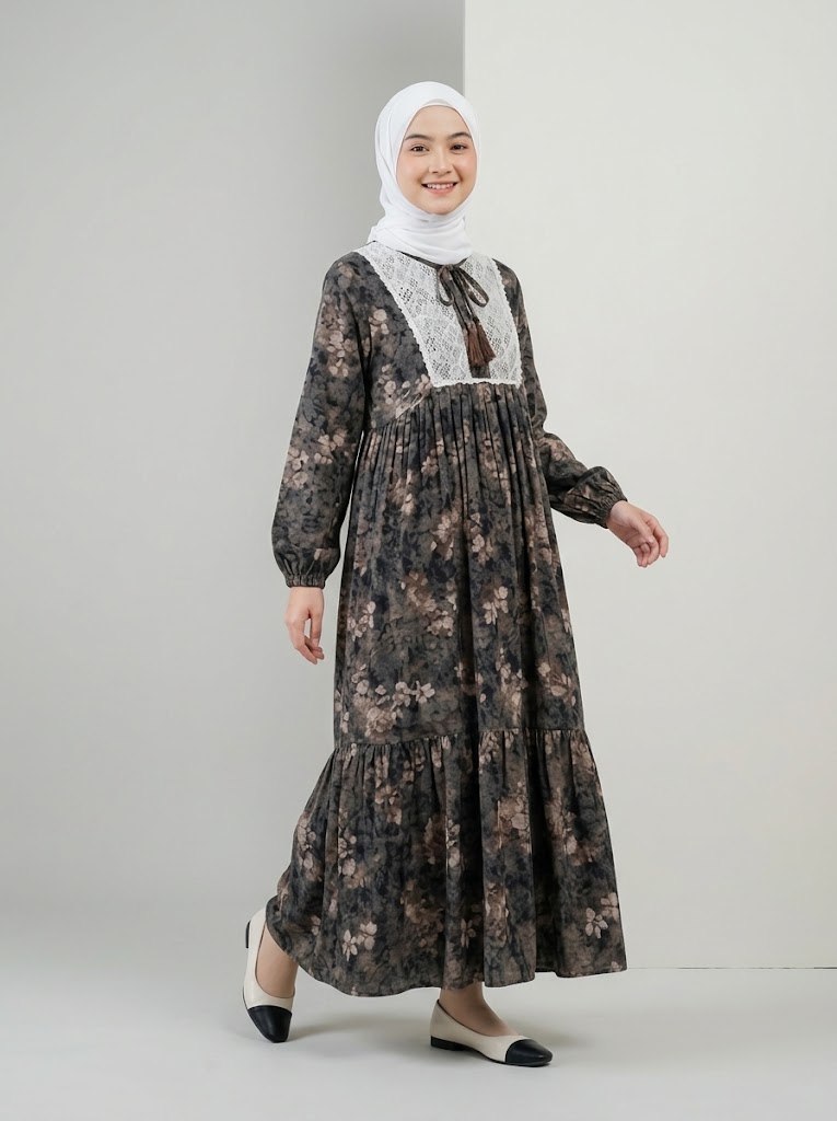 DRESS PEACHY SWIRL