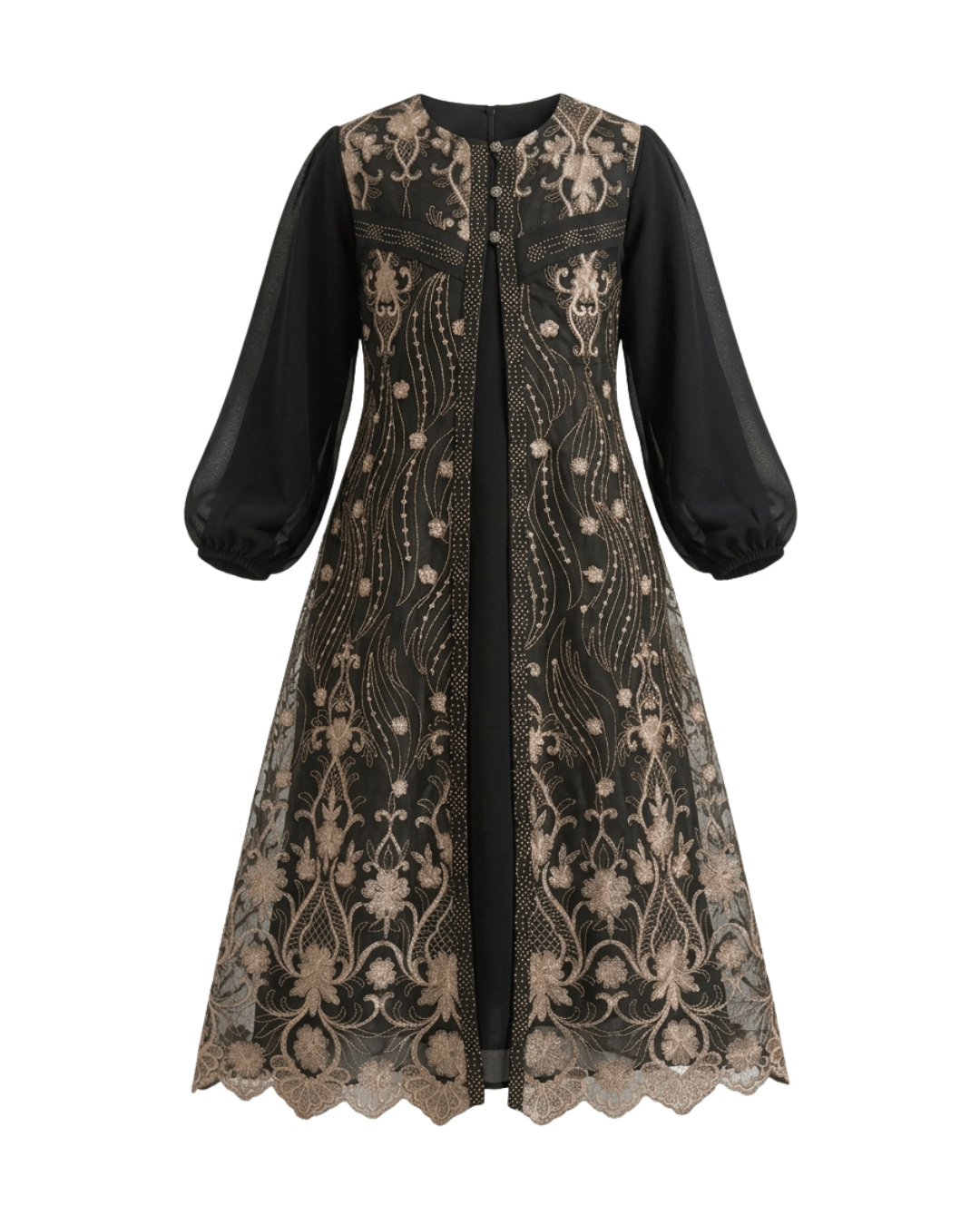 DRESS BRAMBLE BUTTONS - Foto 1