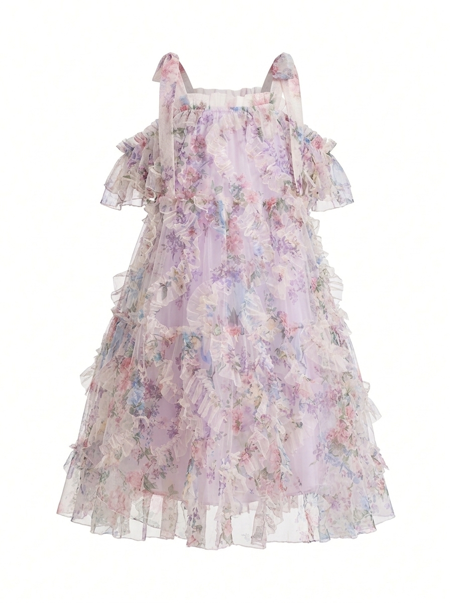 DRESS GIRLS PUPLEY FLORAL - Foto 1