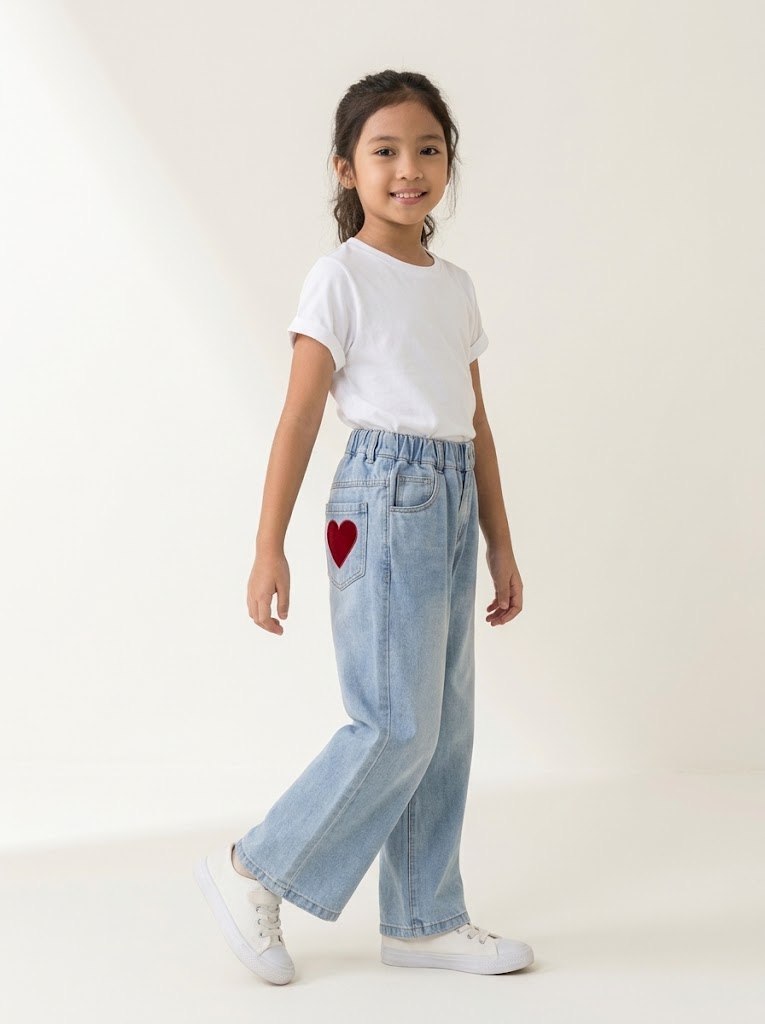 PANTS GIRLS HAZELNUT STITCH