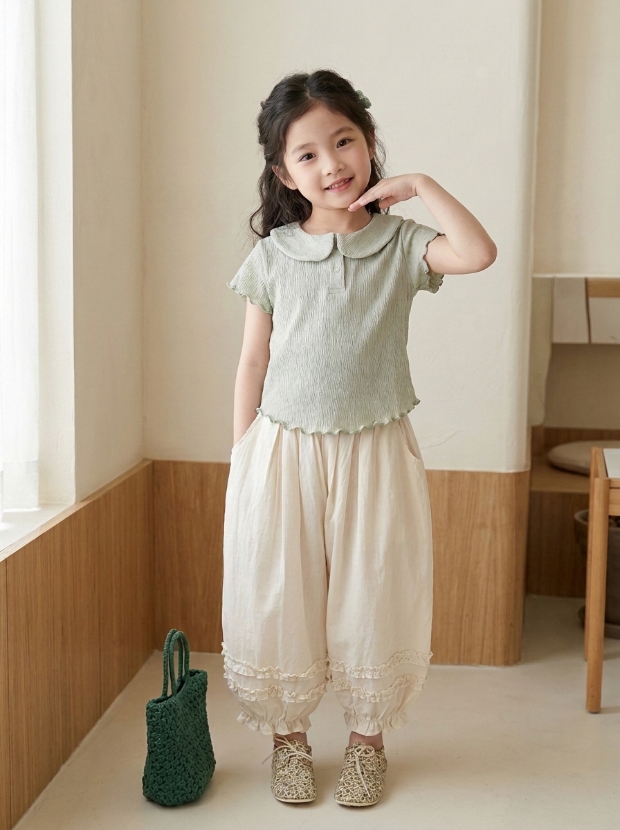 SET GIRLS GREENY MINCHO