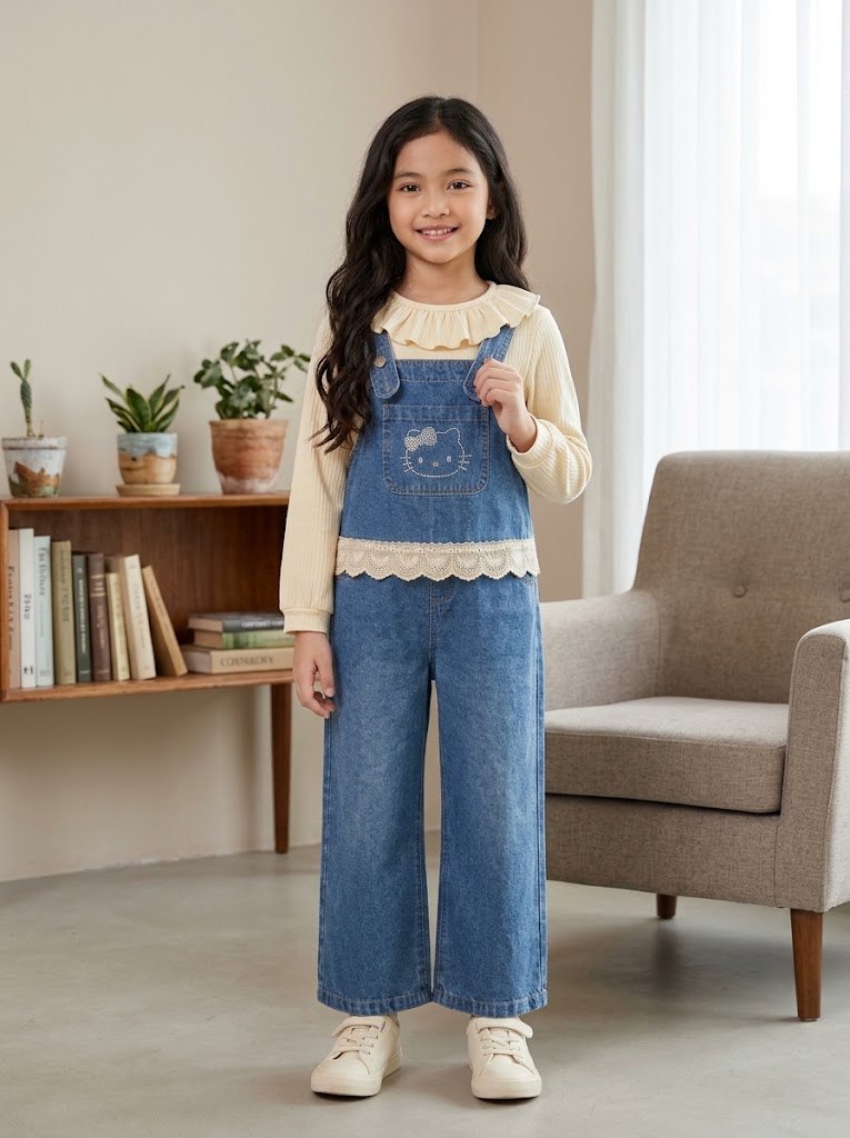 SET GIRLS OATMILK RIBBON