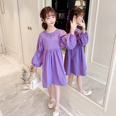 dress girls ballon plum passion grape CHN 38 (011803) - dress anak perempuan  