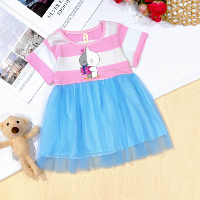 dress blaster cartoon gift-dress anak perempuan (Only 4pcs)