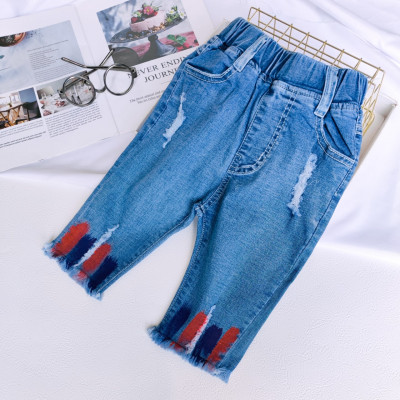celana ripped jeans unfinished paint (221204) celana anak