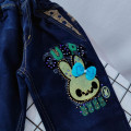 celana jeans up rabbit with blue ribbon (021206) celana anak