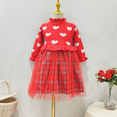 dress lovely tartan luxury CHN 38 (332302) - dress anak perempuan