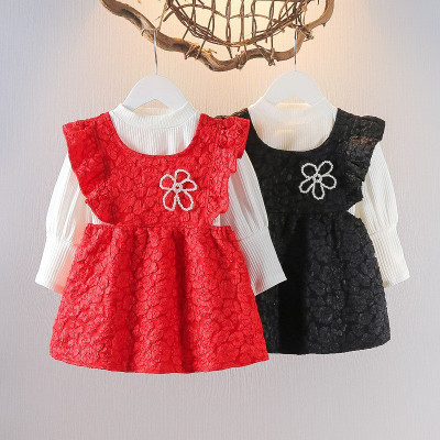dress 2in1 arise chinese bros flower - dress anak perempuan (ONLY 4PCS)