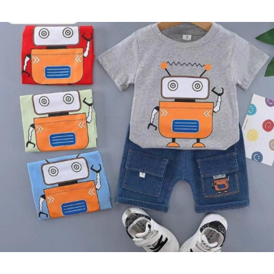 PAKET SET BOYS KIDS ROBBOTS VIBES 12 PCS (PRE ORDER)